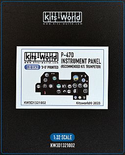 Kitsworld 1/32 Scale - P-47D - 3D Printed/Full Colour Instrument Panel 